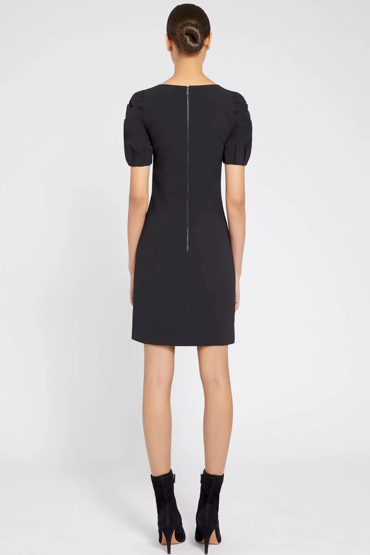 Alice & Olivia - Rachel Puff Sleeve Mini Dress in Black