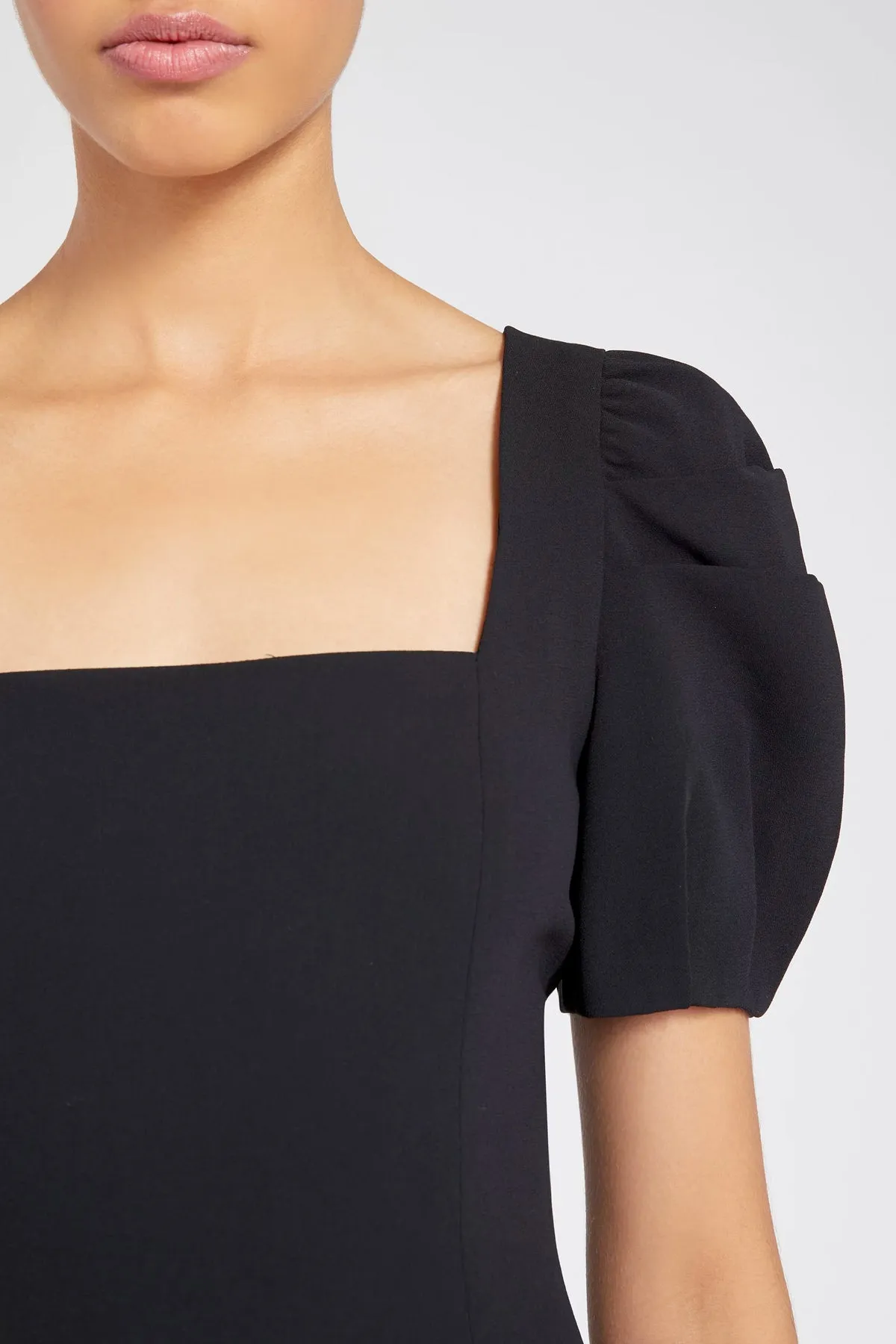 Alice & Olivia - Rachel Puff Sleeve Mini Dress in Black