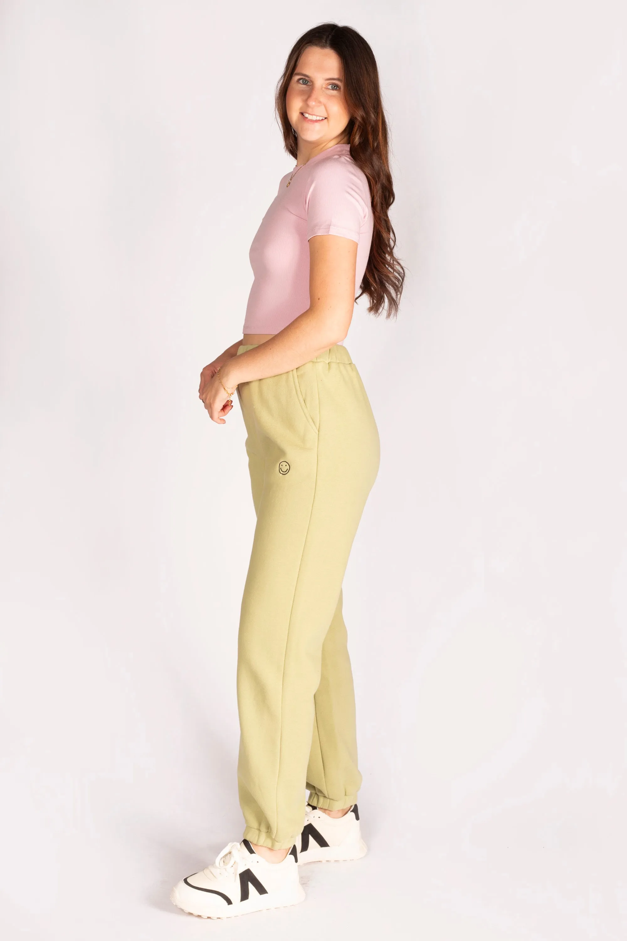 All Smiles Matcha Joggers - FINAL SALE