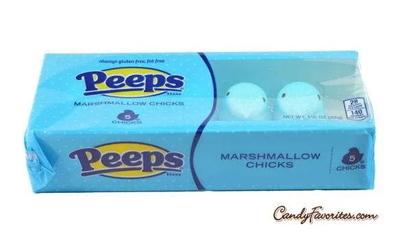 Blue Peeps Marshmallow Chicks 5 Packs
