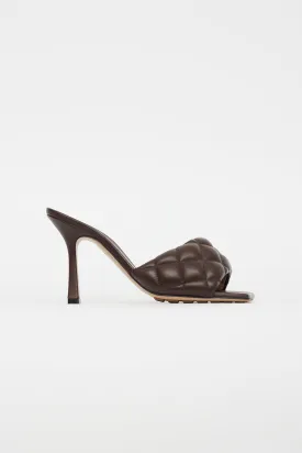 Brown Leather Padded Mule