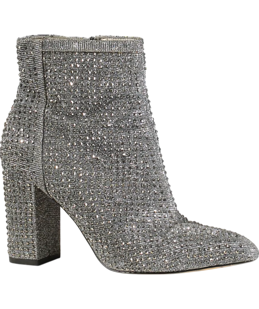 Carvela Grey Shine Embellished Ankle Boots UK 4 EU 37 👠