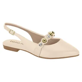 Creme Slingback Flats