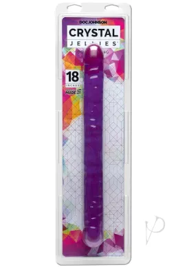 Crystal Jellies 18 Dbl Dong Purple