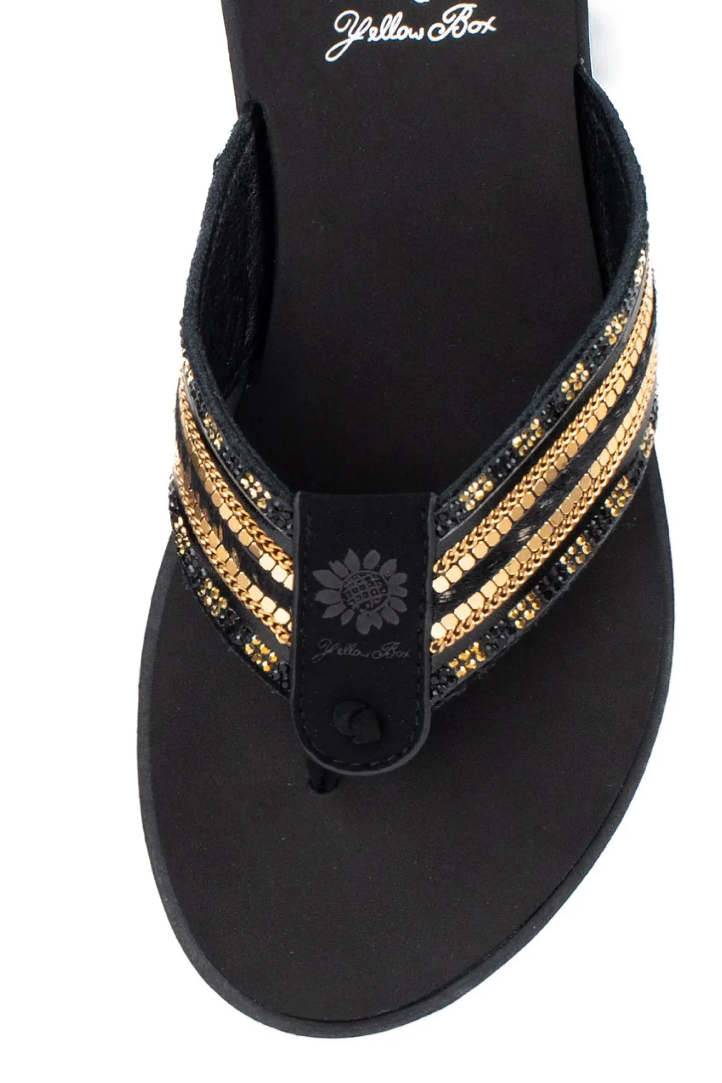 DATHA Black Sandal by Yellow Box