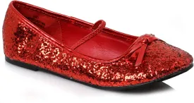 Ellie Shoes Child's Red Glitter Ballet Slipper