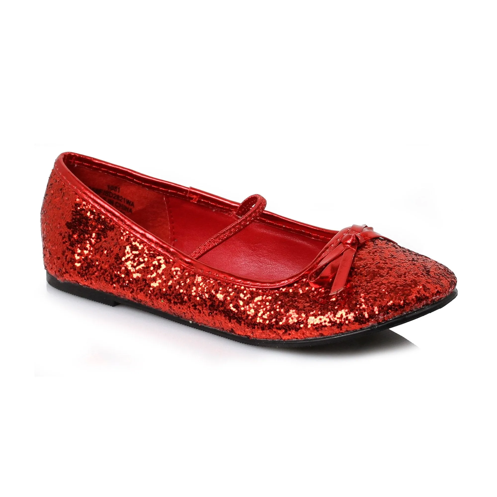 Ellie Shoes Child's Red Glitter Ballet Slipper