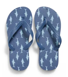 Gender-Neutral Flip-Flop Sandals for Kids (Partially Plant-Based) - Sharks