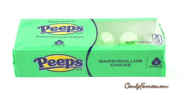 Green Peeps Marshmallow Chicks 5 Packs