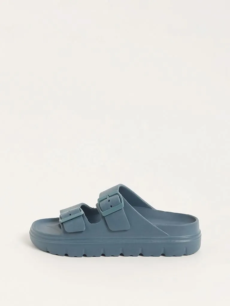 LUNA BLU Blue Double Band Flip-Flop