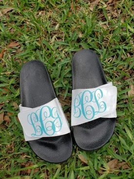 monogramed slippers/  Personalized  Slippers / monogramed slippers/summer slippe