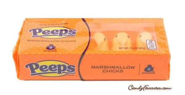 Orange Peeps Marshmallow Chicks 5 Packs