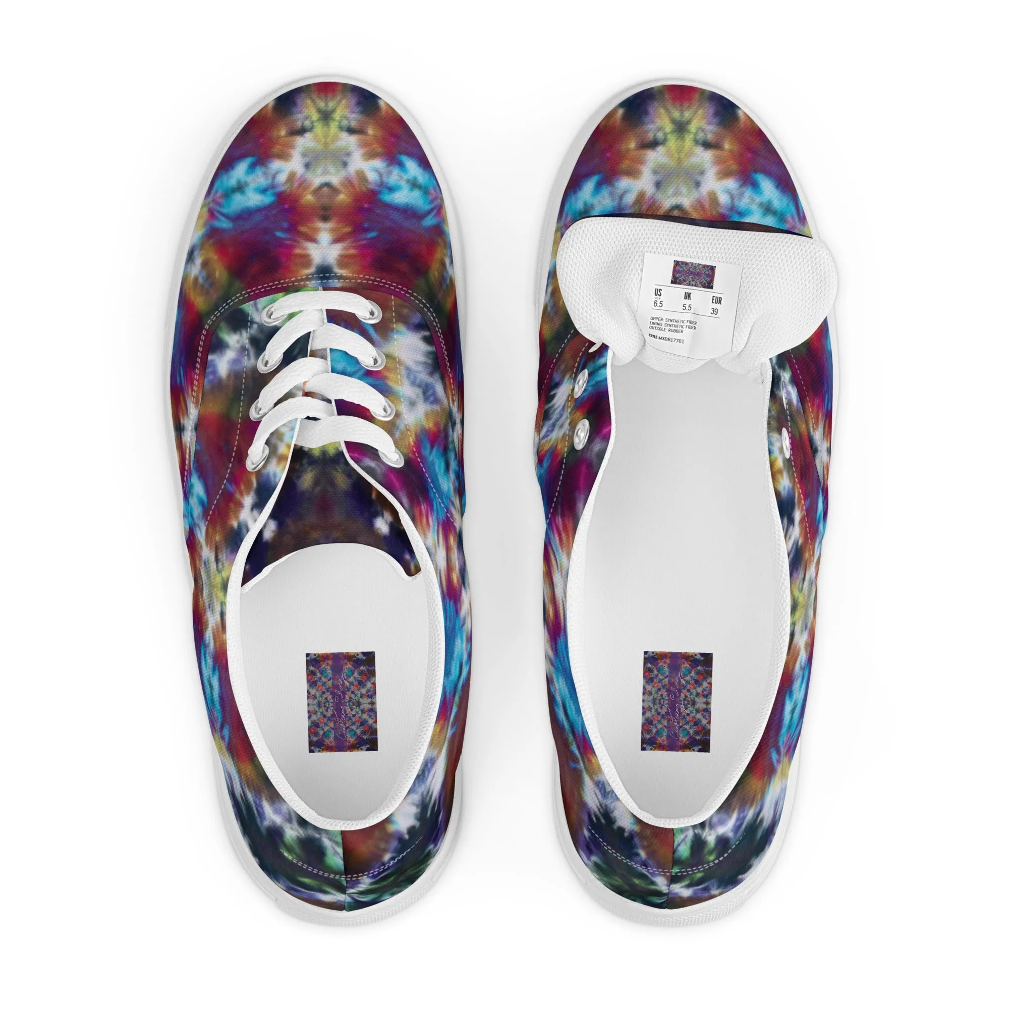 'Planet Wreath' Men’s lace-up canvas shoes
