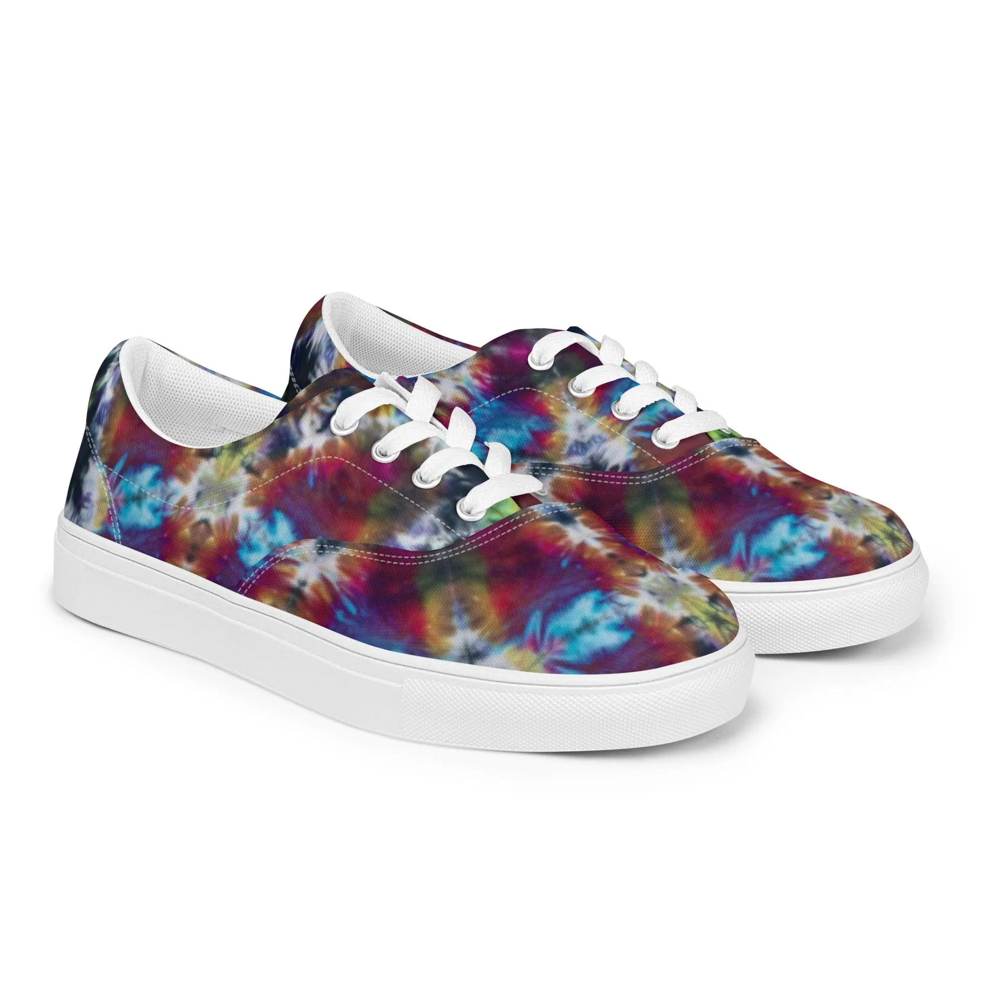 'Planet Wreath' Women’s lace-up canvas shoes