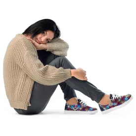 'Planet Wreath' Women’s lace-up canvas shoes