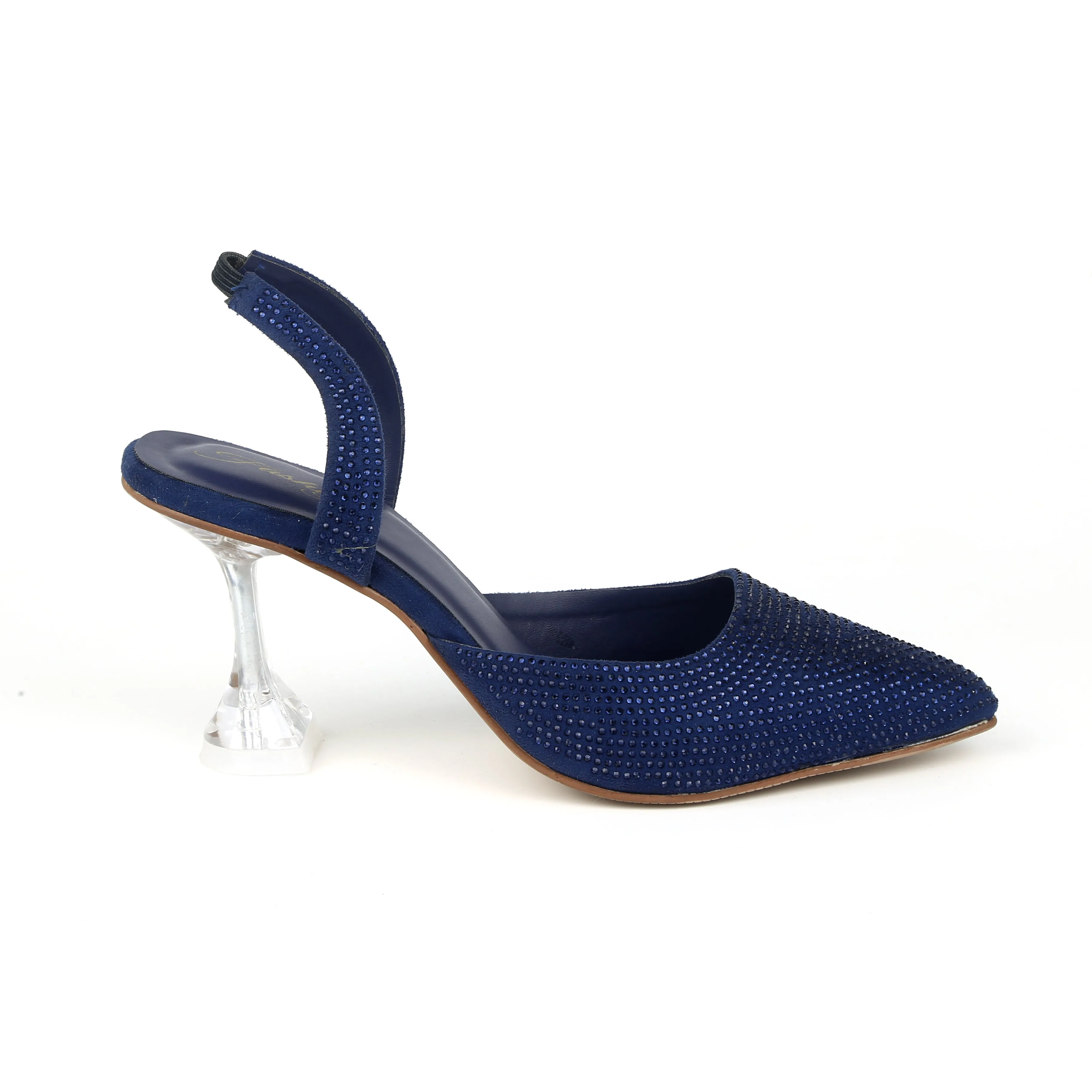 Sling Back Bejewelled Heels