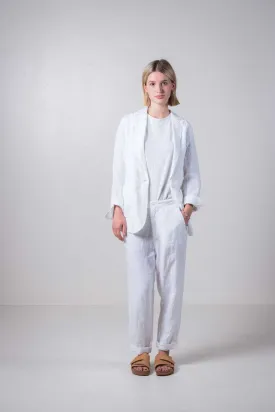 Transit Par Such Tapered Linen Pant in White